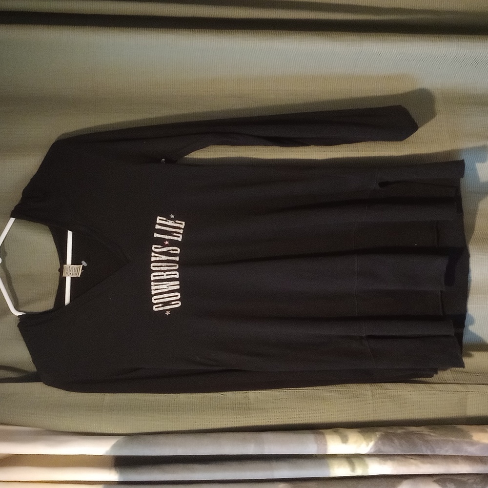 Black Jersey Cowboy top Medium